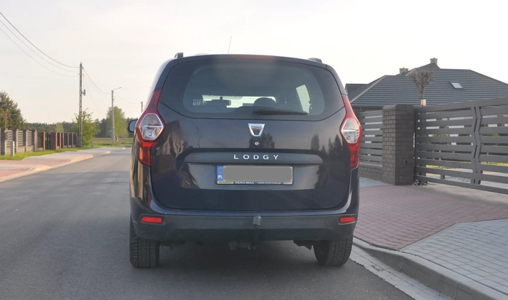 Dacia Lodgy cena 24900 przebieg: 135374, rok produkcji 2015 z Myszyniec małe 121